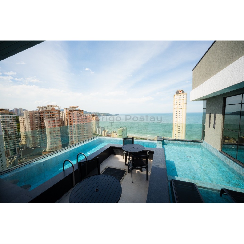 Apartamento com vista mar espetacular no Villa Horizon - Meia Praia