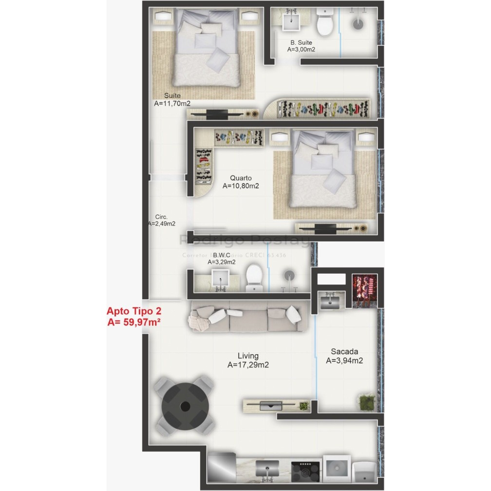Apartamento no Acqua Residence com entrega para 2026 - Morretes Itapema 